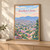 Naucalpan de Juárez city view full-bleed print styled in Light oak-console; frame and props not included