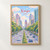 Xinyu city view full-bleed print styled in Front oak frame - corrected opening; frame and props not included