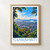Guwahati city view bordered print styled in Front oak frame - corrected opening; frame and props not included