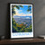 Guwahati city view bordered print styled in Black frame / charcoal wall; frame and props not included