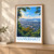 Guwahati city view bordered print styled in Light oak-console; frame and props not included