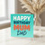 Funny Birthday Card for Dad - Happy Birthday Mum (Crossed Out) Dad - Teal Typographic Design