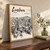 Luzhou city view full-bleed print styled in Original angled oak-console; frame and props not included