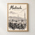 Madinah city view full-bleed print styled in Front oak frame - corrected opening; frame and props not included