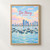 Da Nang city view full-bleed print styled in Front oak frame - corrected opening; frame and props not included