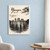 Yangon city view full-bleed print styled in White frame / blue sitting room; frame and props not included