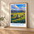 Castlerigg stone circle bordered print styled in Light oak-console; frame and props not included