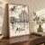 Milan Cathedral from Piazza del Duomo full-bleed print styled in Original angled oak-console; frame and props not included