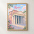 Pantheon from Piazza della Rotonda full-bleed print styled in Front oak frame - corrected opening; frame and props not included