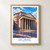 Pantheon from Piazza della Rotonda bordered print styled in Front oak frame - corrected opening; frame and props not included