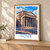 Pantheon from Piazza della Rotonda bordered print styled in Light oak-console; frame and props not included