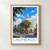 Laohekou city view bordered print styled in Front oak frame - corrected opening; frame and props not included