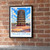 Teluk Intan city view bordered print styled in Black frame / exposed brick; frame and props not included