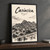 Cariacica city view full-bleed print styled in Black frame / charcoal wall; frame and props not included