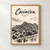 Cariacica city view full-bleed print styled in Front oak frame - corrected opening; frame and props not included