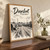 Diepsloot city view full-bleed print styled in Original angled oak-console; frame and props not included