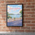 Campos dos Goytacazes city view full-bleed print styled in Black frame / exposed brick; frame and props not included