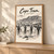 Cape Town city view full-bleed print styled in Light oak-console; frame and props not included