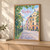 Kraków city view full-bleed print styled in Light oak-console; frame and props not included