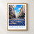 Buenos Aires city view bordered print styled in Front oak frame - corrected opening; frame and props not included