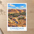 Ghardaïa city view bordered print styled in Unframed sheet - corrected A-series; frame and props not included