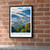 Paya Terubong city view bordered print styled in Black frame / exposed brick; frame and props not included