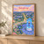 Palangkaraya city view full-bleed print styled in Light oak-console; frame and props not included