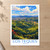 Los Teques city view bordered print styled in Unframed sheet - corrected A-series; frame and props not included