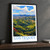 Los Teques city view bordered print styled in Black frame / charcoal wall; frame and props not included