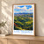 Los Teques city view bordered print styled in Light oak-console; frame and props not included