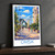 Omsk city view bordered print styled in Black frame / charcoal wall; frame and props not included