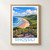 Rhossili Bay from the headland bordered print styled in Front oak frame - corrected opening; frame and props not included