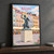 Warsaw Old Town Market Square full-bleed print styled in Black frame / charcoal wall; frame and props not included