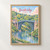 Iron Bridge from the Severn bank full-bleed print styled in Front oak frame - corrected opening; frame and props not included