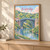 Iron Bridge from the Severn bank full-bleed print styled in Light oak-console; frame and props not included