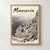 Monemvasia town below the rock full-bleed print styled in Front oak frame - corrected opening; frame and props not included