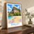 Railay Phra Nang beach limestone cliffs bordered print styled in Original angled oak-console; frame and props not included