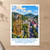 Petropavlovsk-Kamchatsky city view bordered print styled in Unframed sheet - corrected A-series; frame and props not included