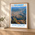 Ipatinga city view bordered print styled in Light oak-console; frame and props not included