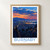 Burnaby city view bordered print styled in Front oak frame - corrected opening; frame and props not included