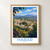 Harar city view bordered print styled in Front oak frame - corrected opening; frame and props not included