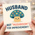 Husband Funny Mushroom Pun Card - Not 'Mushroom' for Improvement - Cute Hearts Illustration - Anniversary or Valentine's Day Card for Him