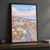 Ulyanovsk city view full-bleed print styled in Black frame / charcoal wall; frame and props not included