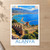 Alanya city view bordered print styled in Unframed sheet - corrected A-series; frame and props not included