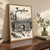 Jingzhou city view full-bleed print styled in Original angled oak-console; frame and props not included