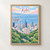 Kobe city view full-bleed print styled in Front oak frame - corrected opening; frame and props not included
