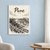 Pune city view full-bleed print styled in White frame / blue sitting room; frame and props not included