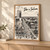 Dar es Salaam city view full-bleed print styled in Light oak-console; frame and props not included