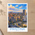 Pristina city view bordered print styled in Unframed sheet - corrected A-series; frame and props not included