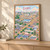 Lagos city view full-bleed print styled in Light oak-console; frame and props not included